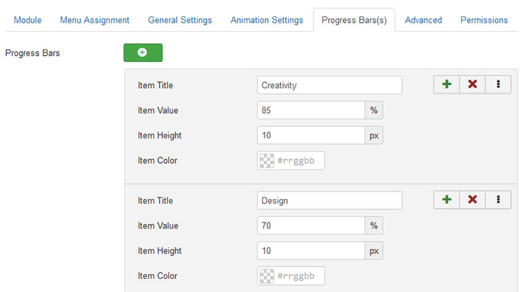 Joomla Progress Bars